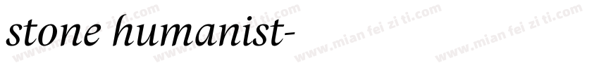 stone humanist字体转换